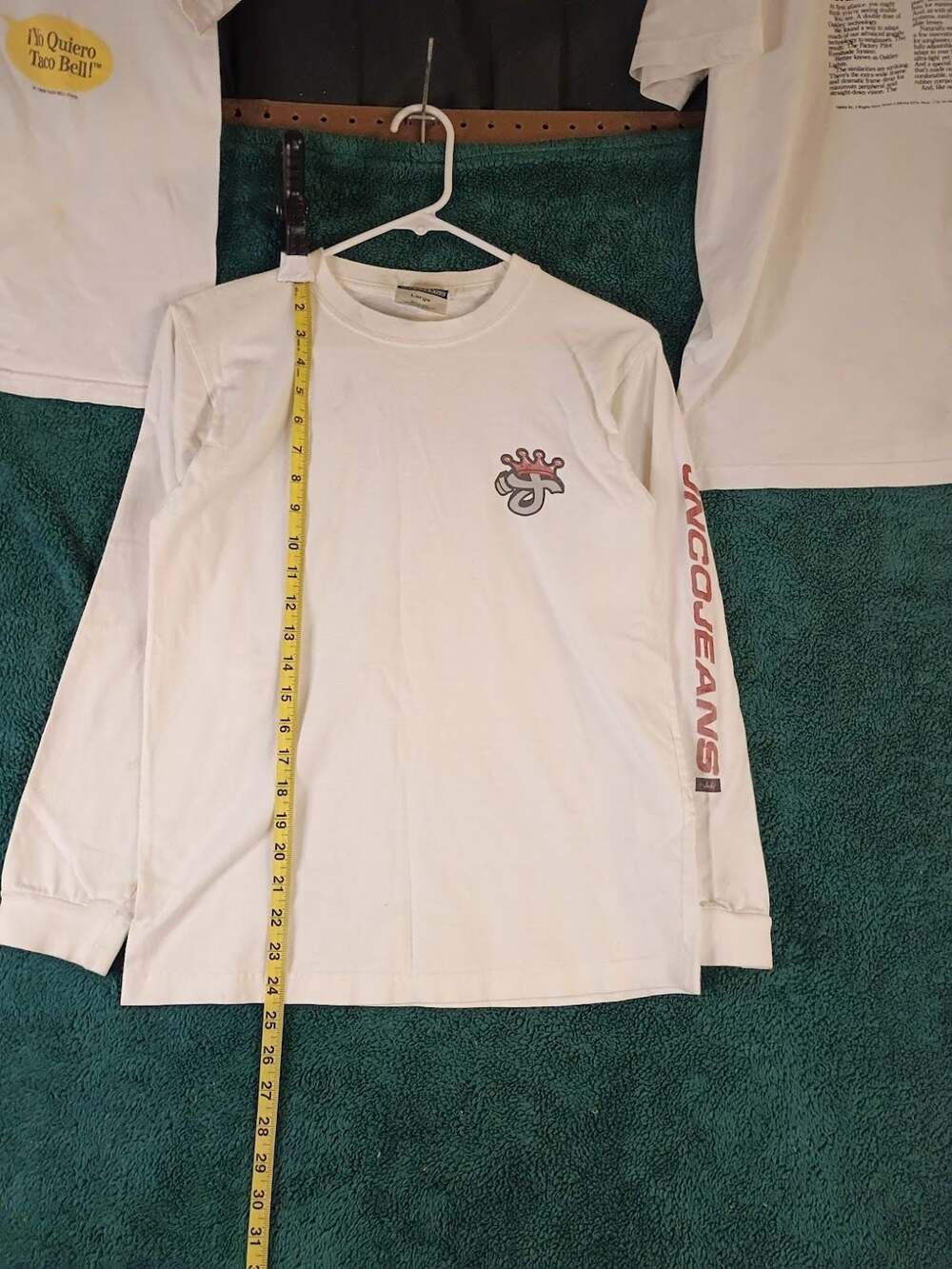 Vintage 90s JNCO Jeans Long Sleeve Graphic T-Shirt White Size Large